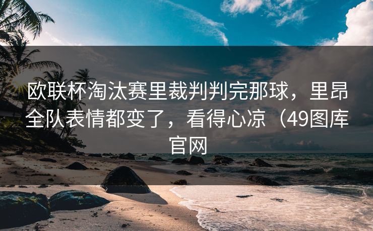 详细阅读:欧联杯淘汰赛里裁判判完那球,里昂全队表情都变了,看得心凉(49图库官网 欧联杯淘汰赛里裁判判完那球,里昂全队表情都变了,看得心凉(49图库官网